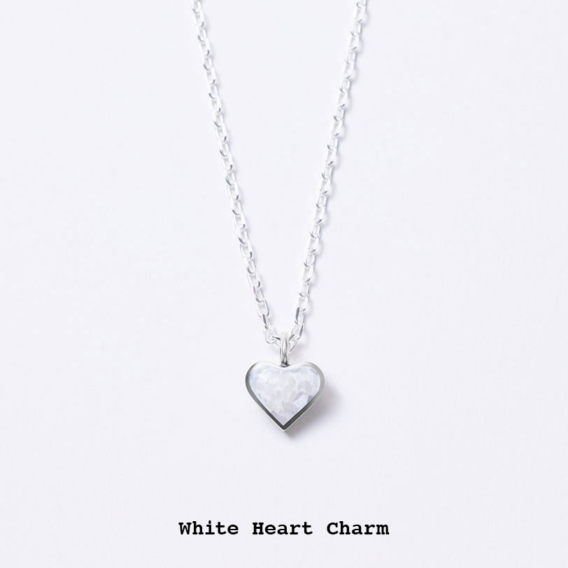 PRESENT #3<br>White Heart Charm