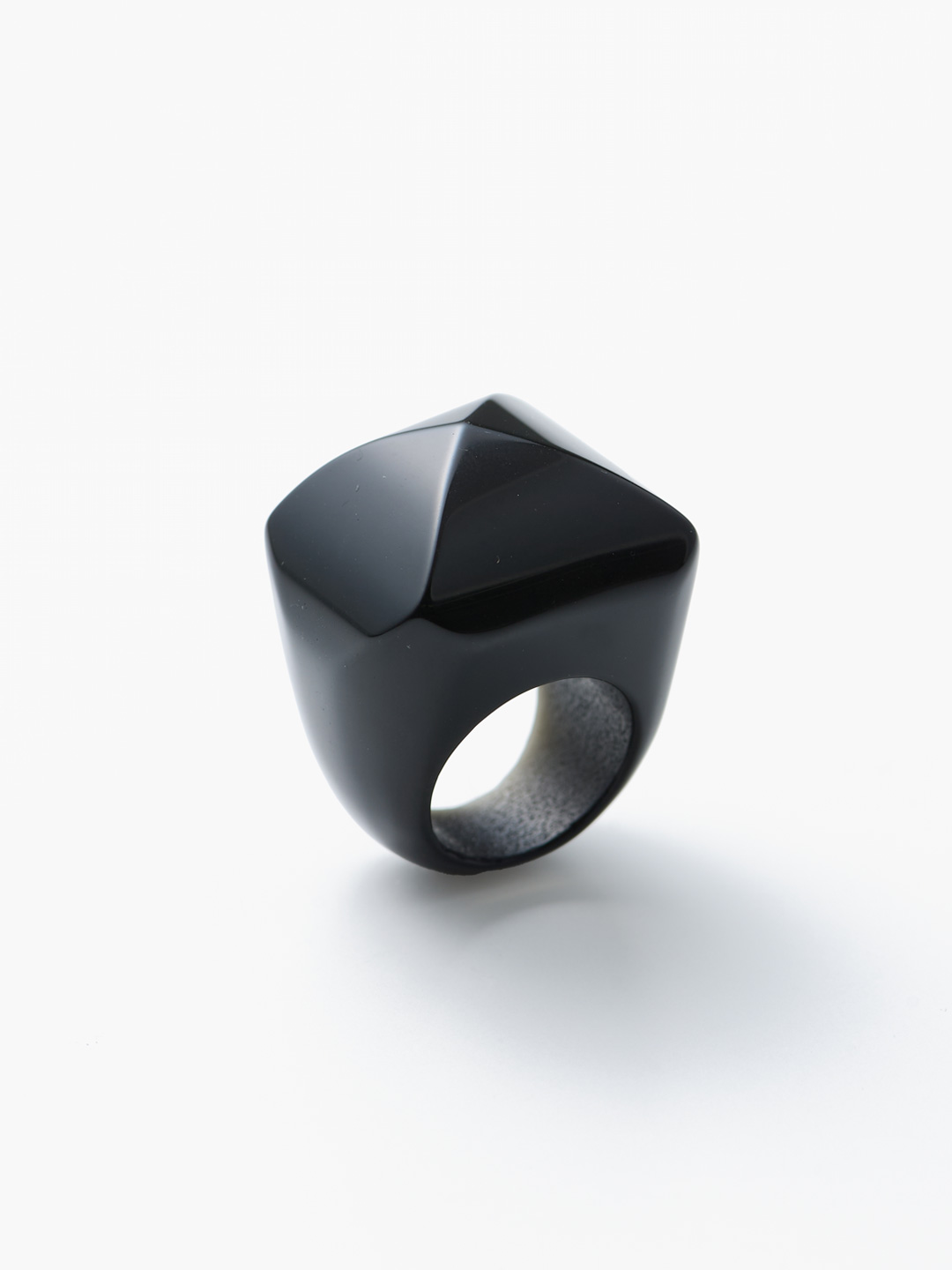 Onyx Pyramid Ring