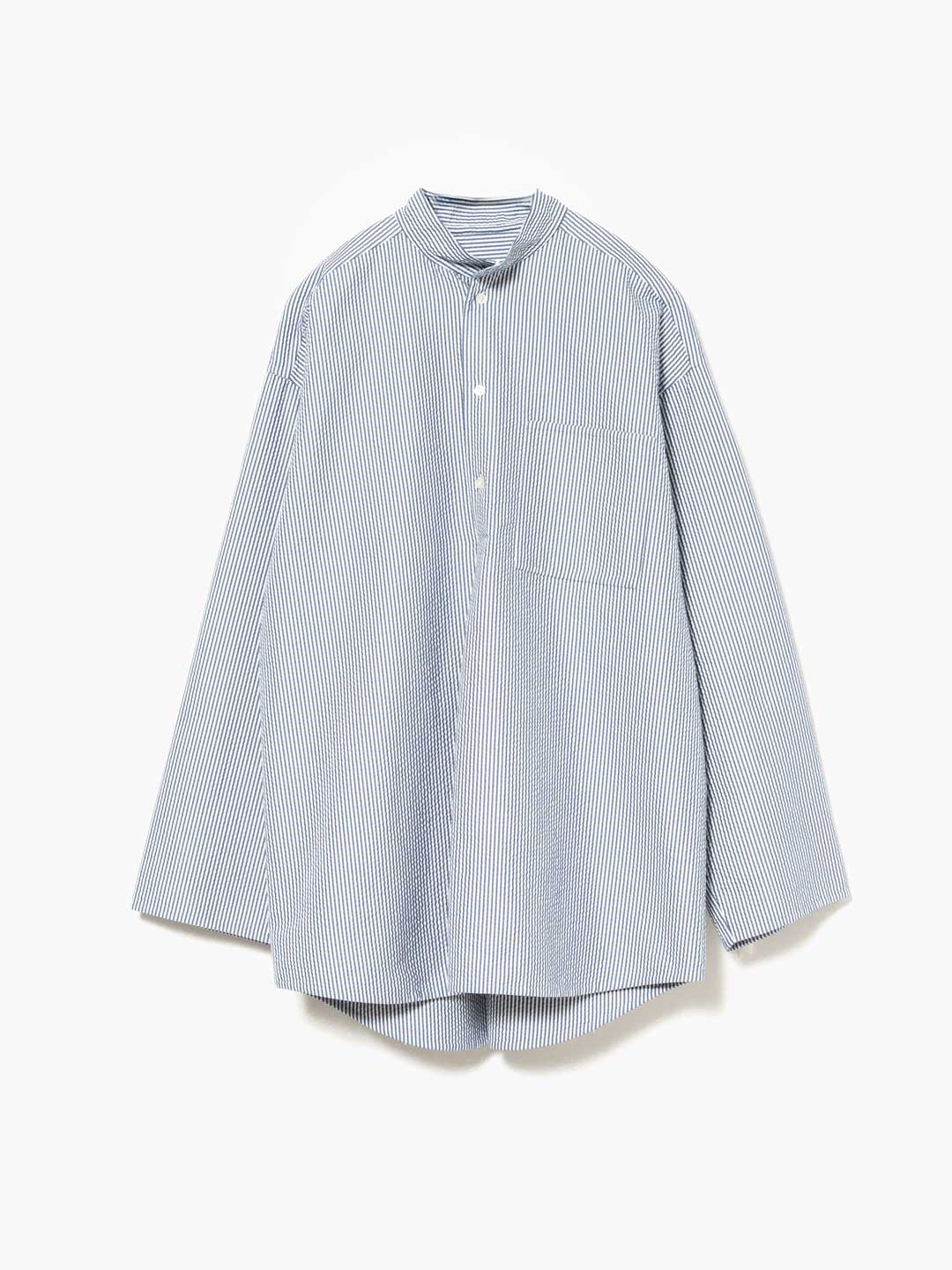 Cotton Silk Sucker Rever Pull-Over Top