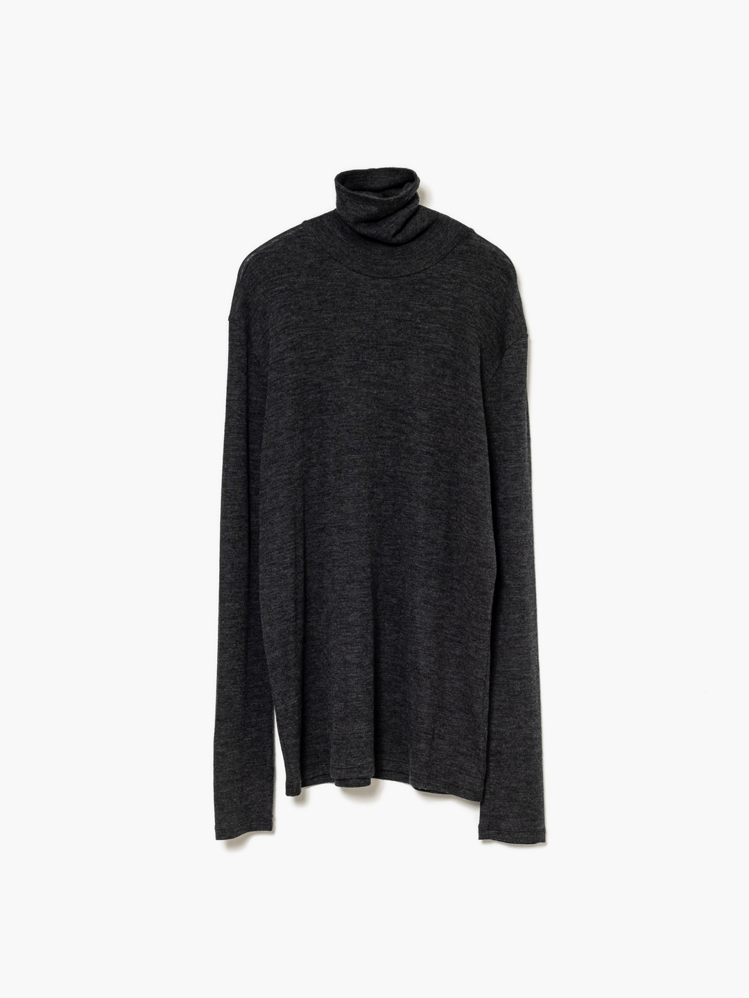Fine Wool Circular Rib High Neck